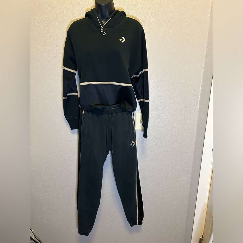Converse Vintge Y2K 90's 2-Piece Jogger Sweat Suit Hoodie Athleisure Casual Cozy